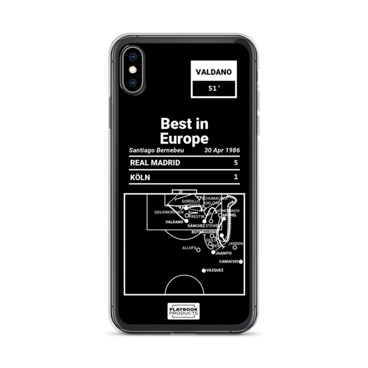Real Madrid Greatest Goals iPhone Case: Best in Europe (1986)