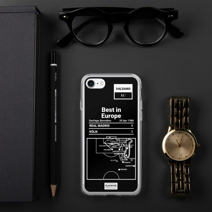 Real Madrid Greatest Goals iPhone Case: Best in Europe (1986)
