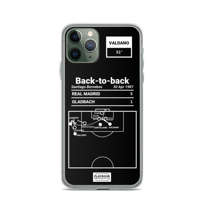 Real Madrid Greatest Goals iPhone Case: Back-to-back (1987)