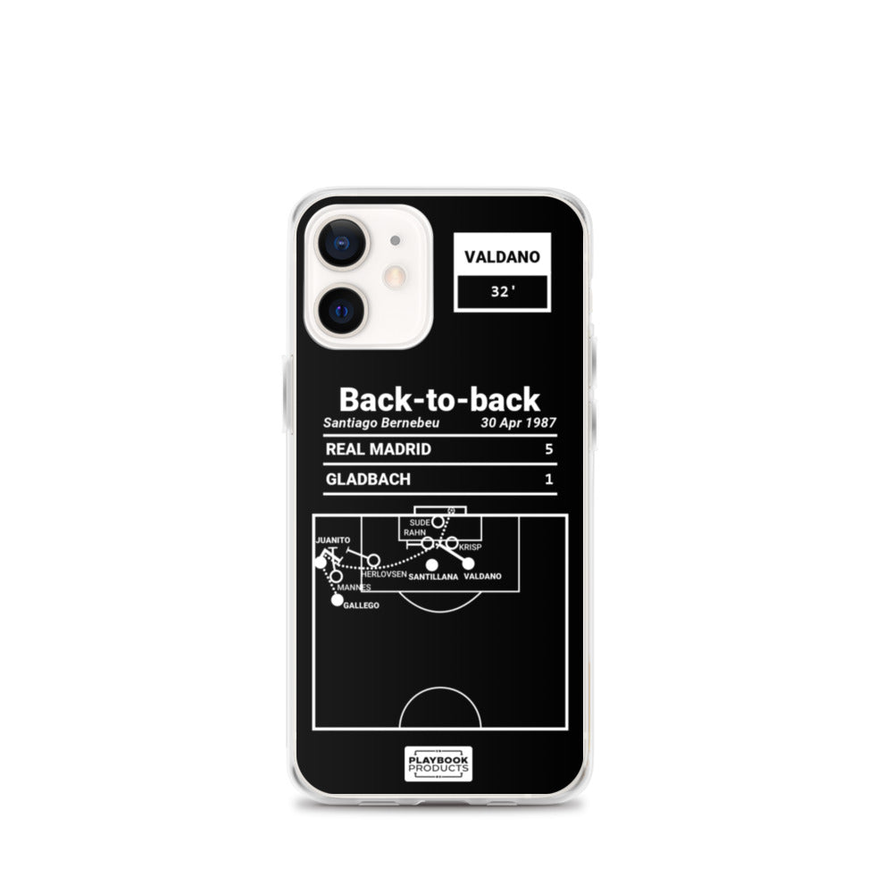 Real Madrid Greatest Goals iPhone Case: Back-to-back (1987)