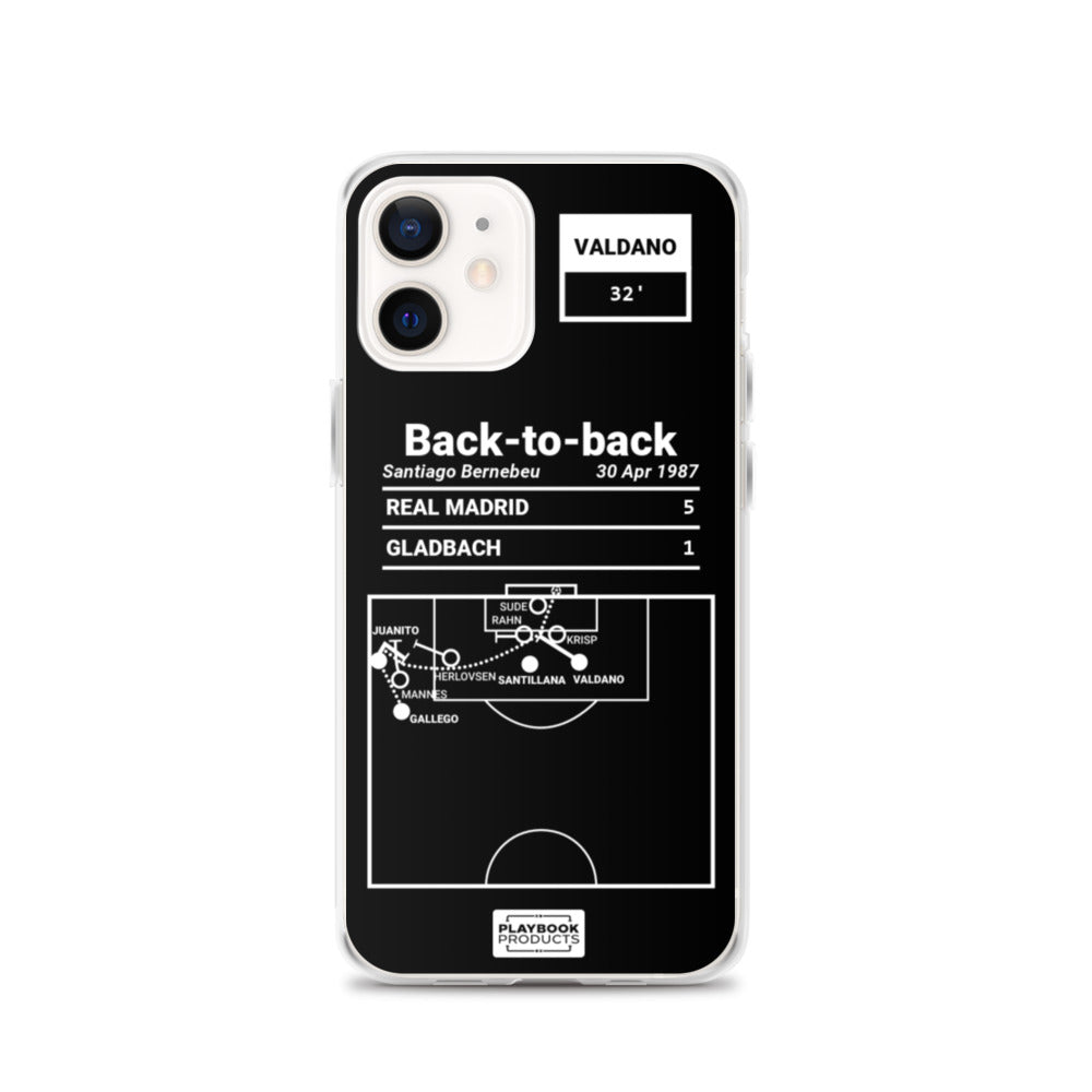 Real Madrid Greatest Goals iPhone Case: Back-to-back (1987)