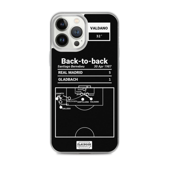 Real Madrid Greatest Goals iPhone Case: Back-to-back (1987)