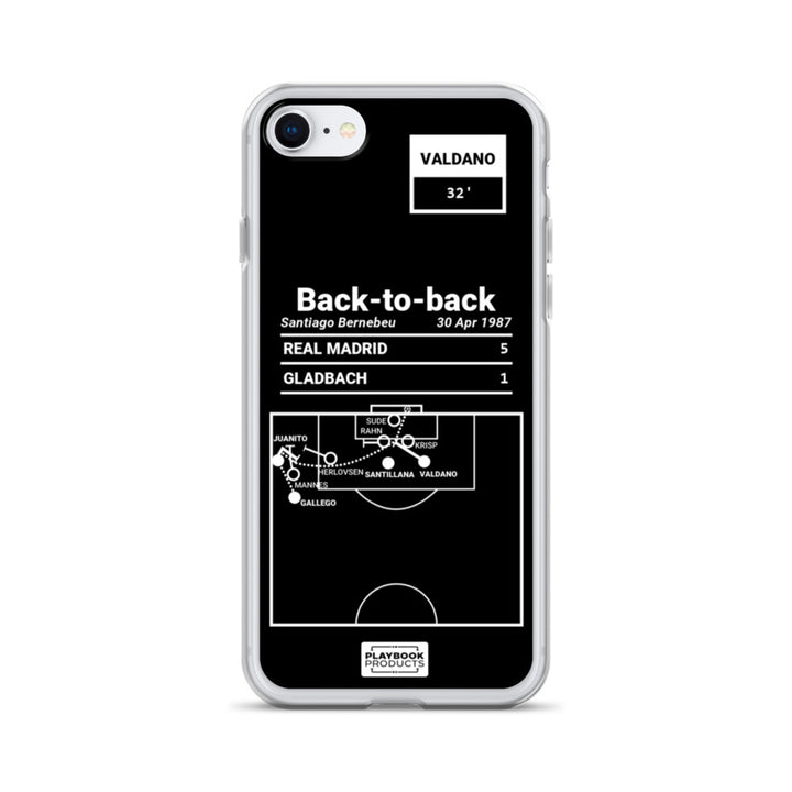 Real Madrid Greatest Goals iPhone Case: Back-to-back (1987)