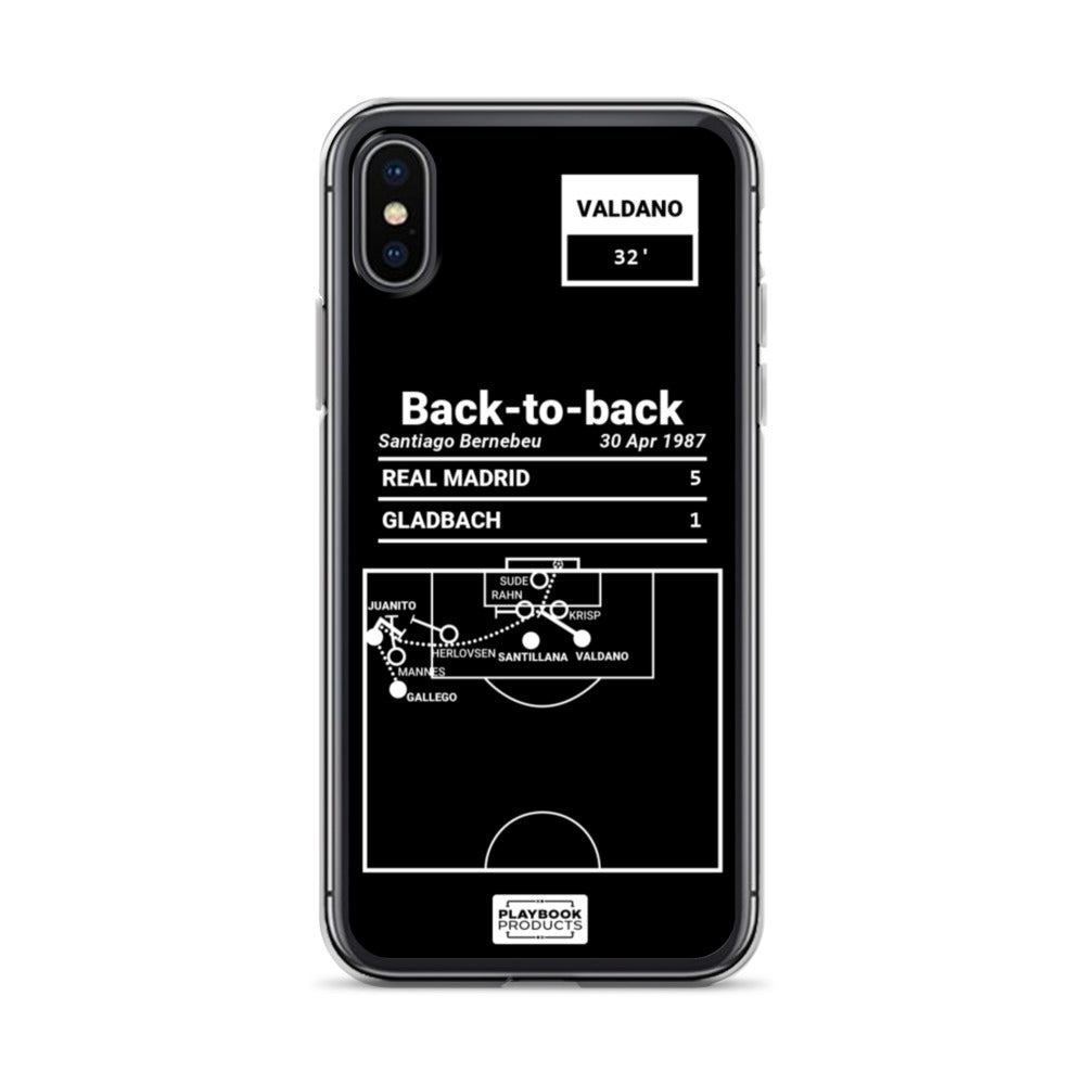Real Madrid Greatest Goals iPhone Case: Back-to-back (1987)