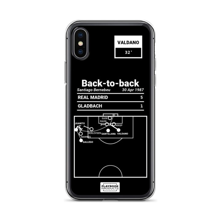 Real Madrid Greatest Goals iPhone Case: Back-to-back (1987)