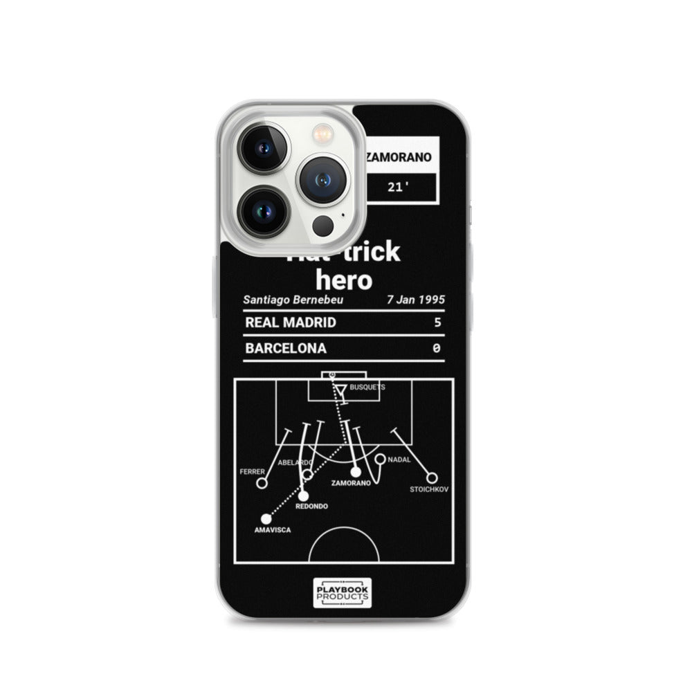 Real Madrid Greatest Goals iPhone Case: Hat-trick hero (1995)
