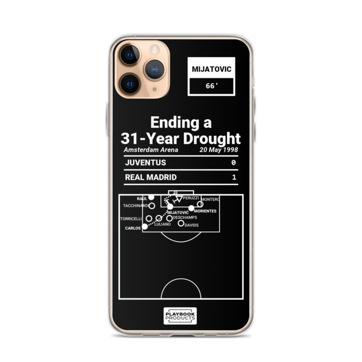 Real Madrid Greatest Goals iPhone Case: Ending a 31-Year Drought (1998)