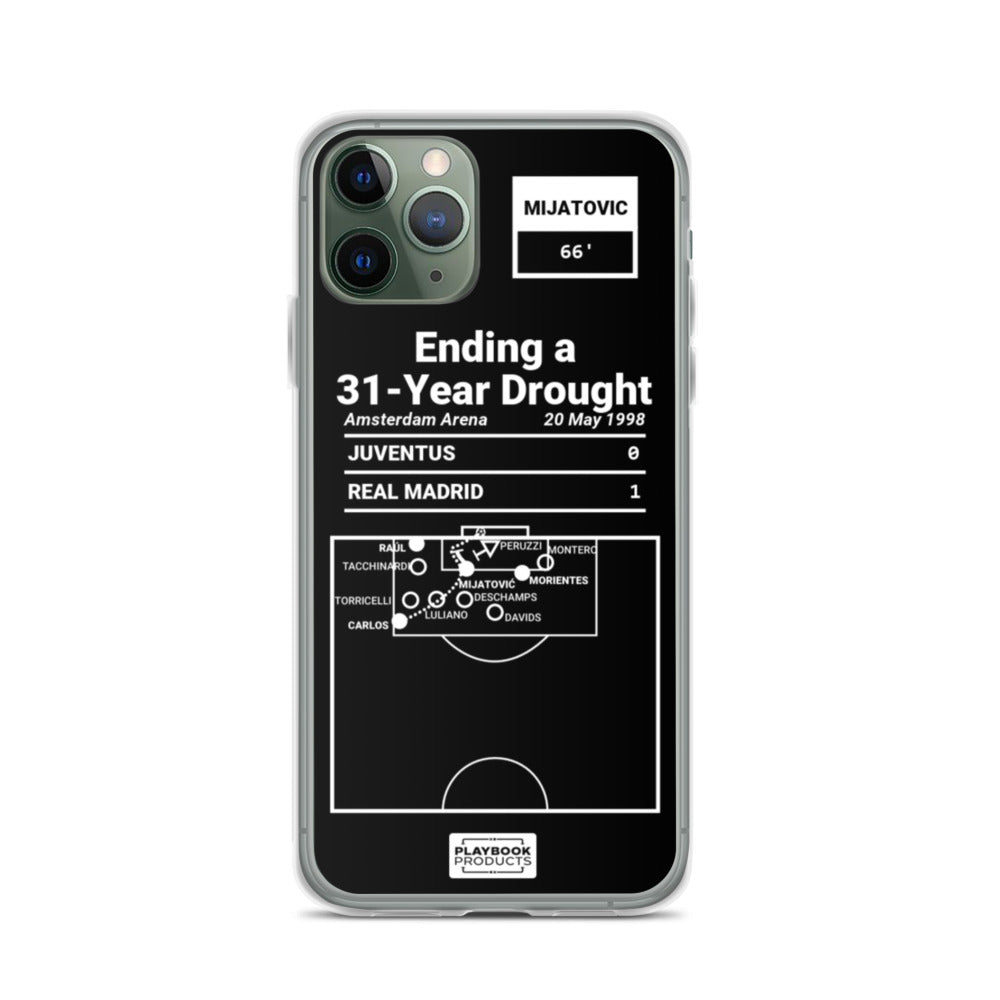 Real Madrid Greatest Goals iPhone Case: Ending a 31-Year Drought (1998)