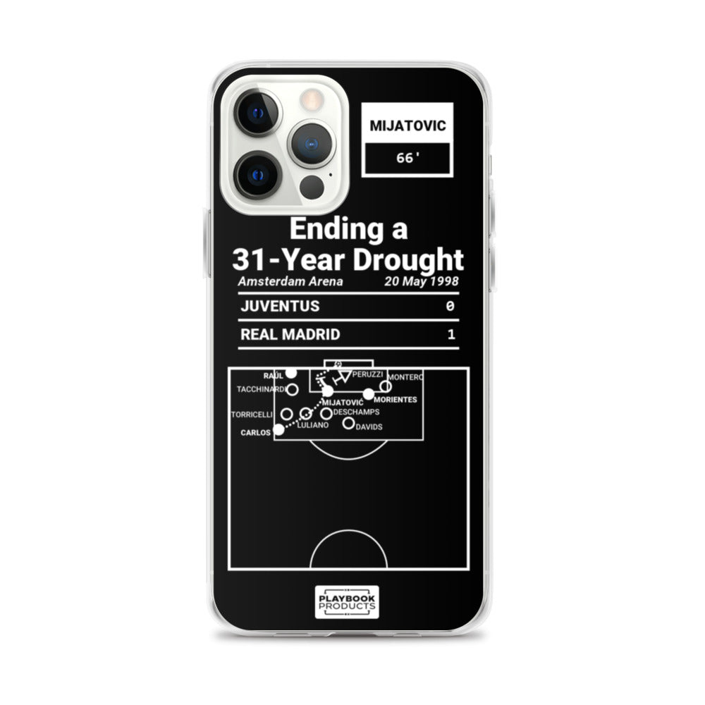 Real Madrid Greatest Goals iPhone Case: Ending a 31-Year Drought (1998)
