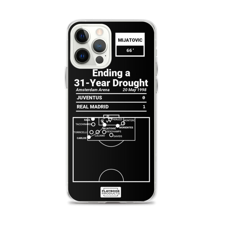 Real Madrid Greatest Goals iPhone Case: Ending a 31-Year Drought (1998)