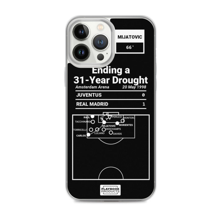 Real Madrid Greatest Goals iPhone Case: Ending a 31-Year Drought (1998)