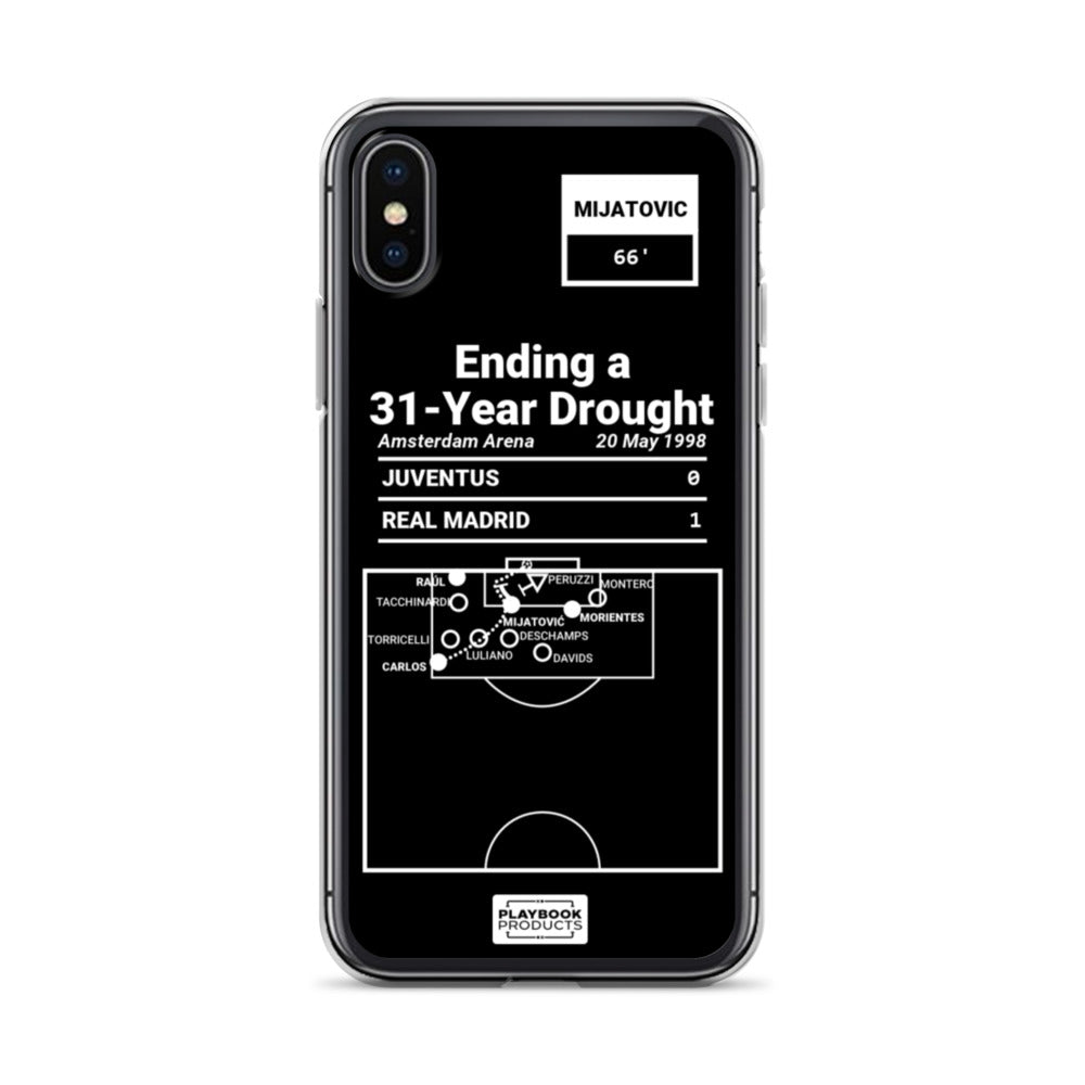 Real Madrid Greatest Goals iPhone Case: Ending a 31-Year Drought (1998)