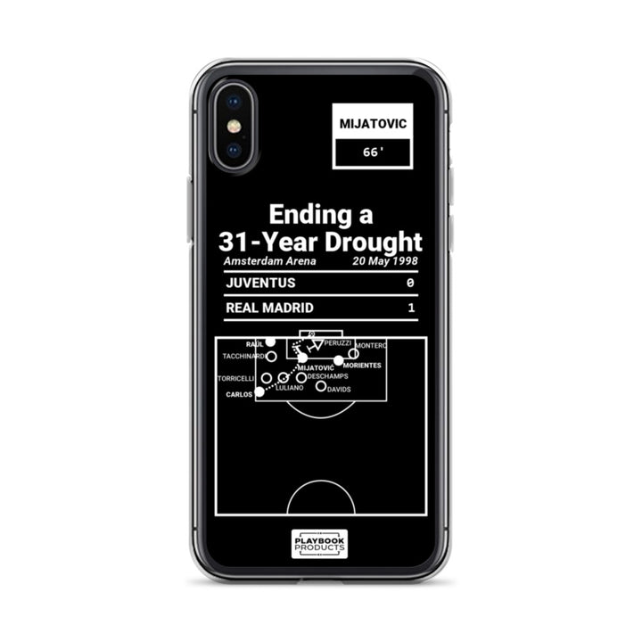 Real Madrid Greatest Goals iPhone Case: Ending a 31-Year Drought (1998)