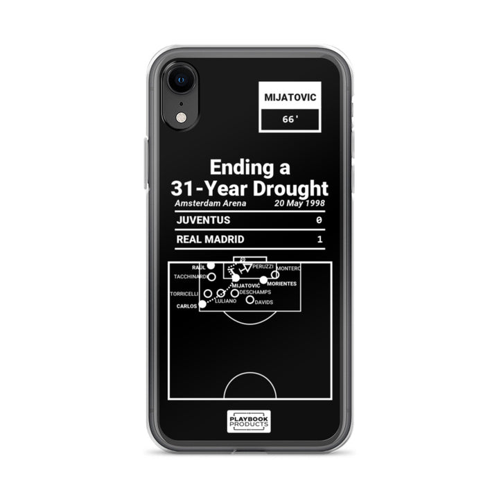 Real Madrid Greatest Goals iPhone Case: Ending a 31-Year Drought (1998)