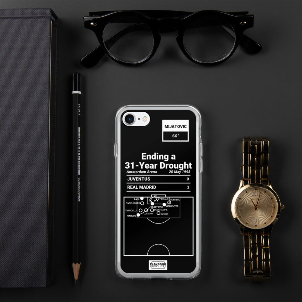 Real Madrid Greatest Goals iPhone Case: Ending a 31-Year Drought (1998)