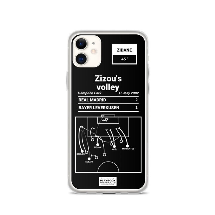 Real Madrid Greatest Goals iPhone Case: Zizou's volley (2002)