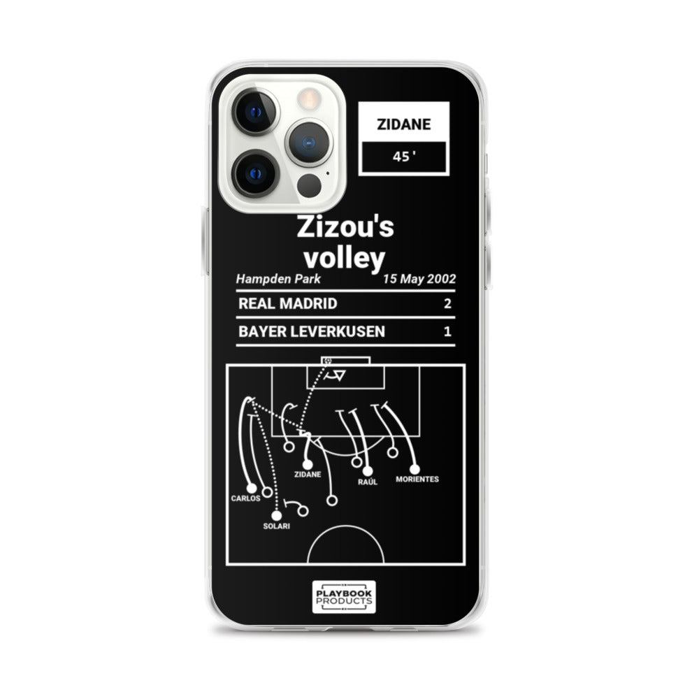 Real Madrid Greatest Goals iPhone Case: Zizou's volley (2002)