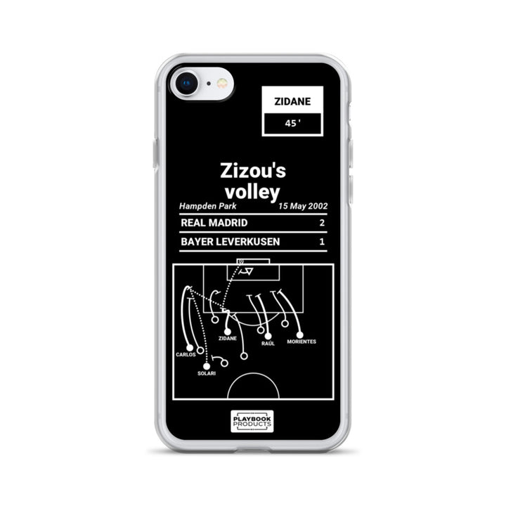 Real Madrid Greatest Goals iPhone Case: Zizou's volley (2002)