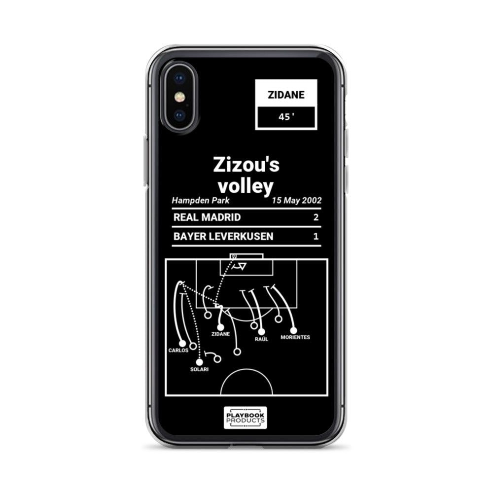 Real Madrid Greatest Goals iPhone Case: Zizou's volley (2002)