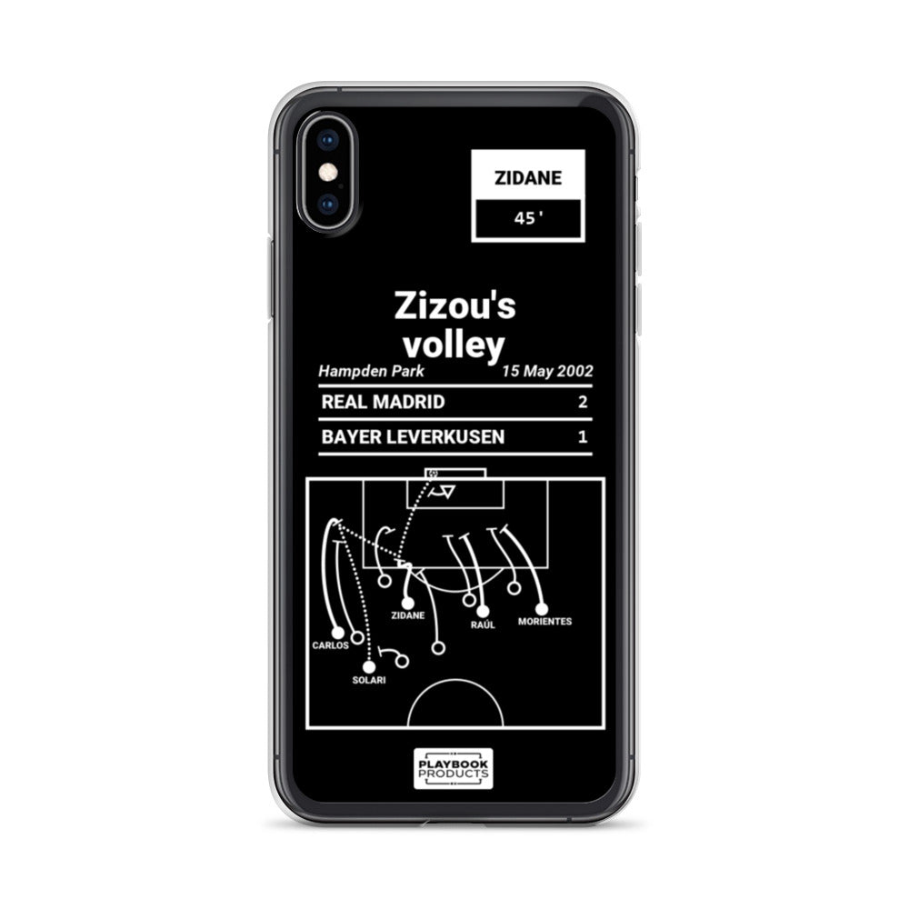 Real Madrid Greatest Goals iPhone Case: Zizou's volley (2002)