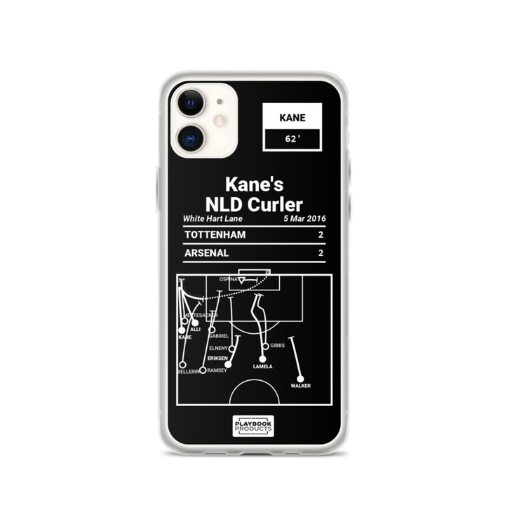 Tottenham Hotspur Greatest Goals iPhone Case: Kane's NLD Curler (2016)