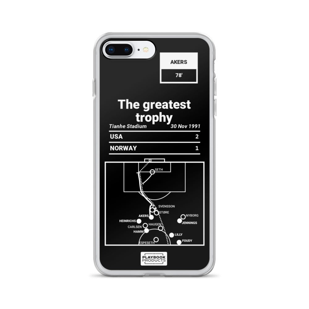 USWNT Greatest Goals iPhone Case: The greatest trophy (1991)