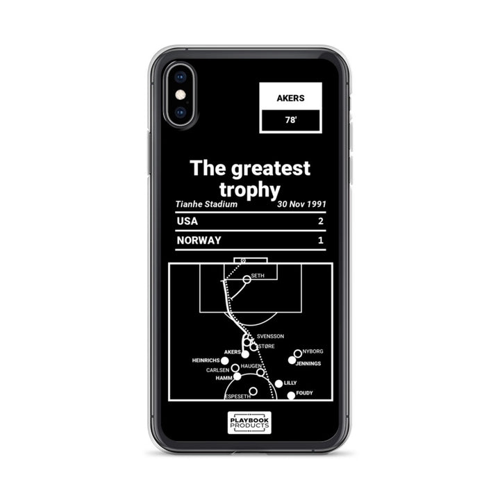 USWNT Greatest Goals iPhone Case: The greatest trophy (1991)