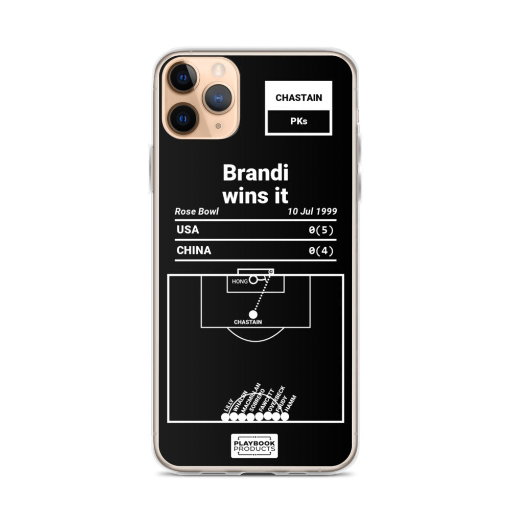 USWNT Greatest Goals iPhone Case: Brandi wins it (1999)
