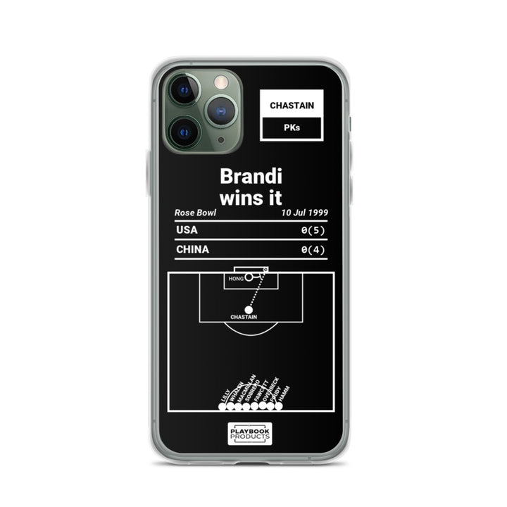 USWNT Greatest Goals iPhone Case: Brandi wins it (1999)