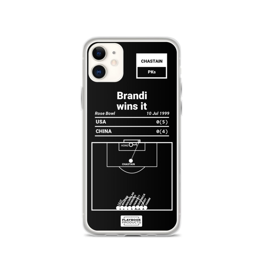 USWNT Greatest Goals iPhone Case: Brandi wins it (1999)