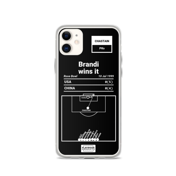 USWNT Greatest Goals iPhone Case: Brandi wins it (1999)