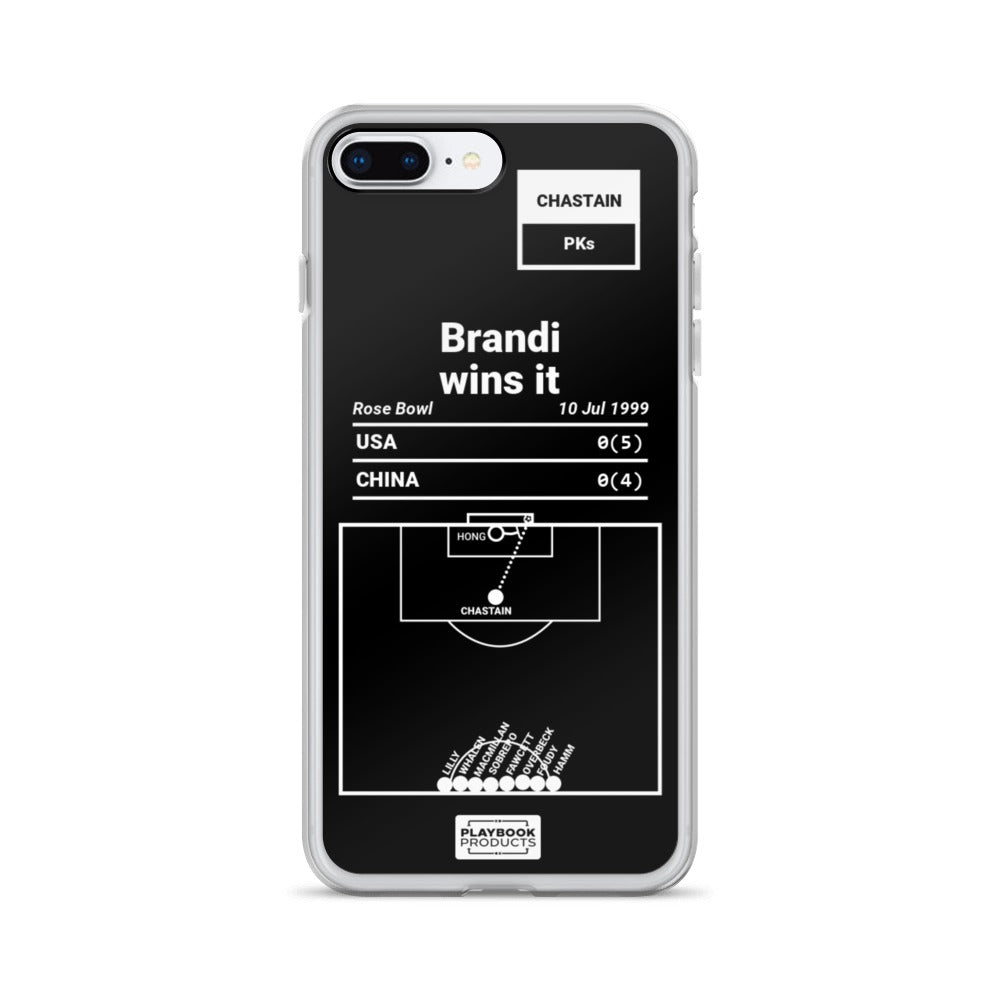 USWNT Greatest Goals iPhone Case: Brandi wins it (1999)
