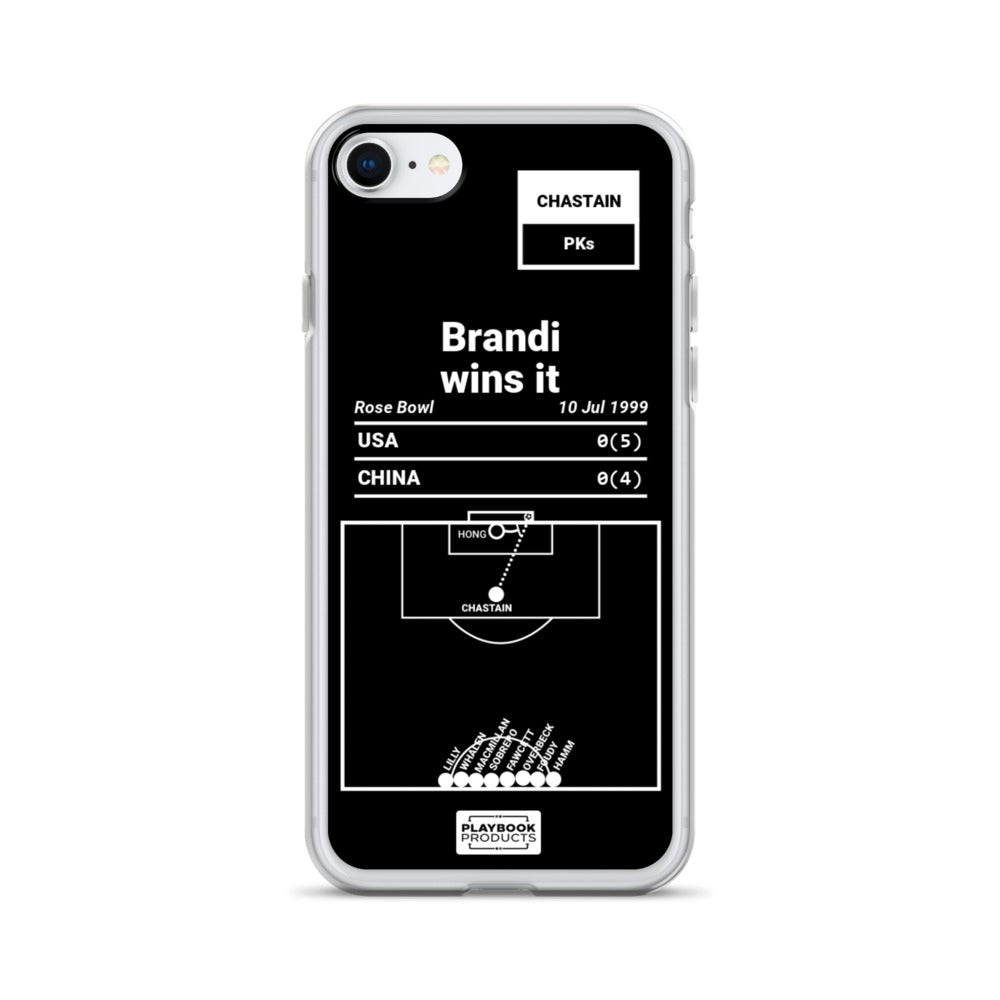 USWNT Greatest Goals iPhone Case: Brandi wins it (1999)