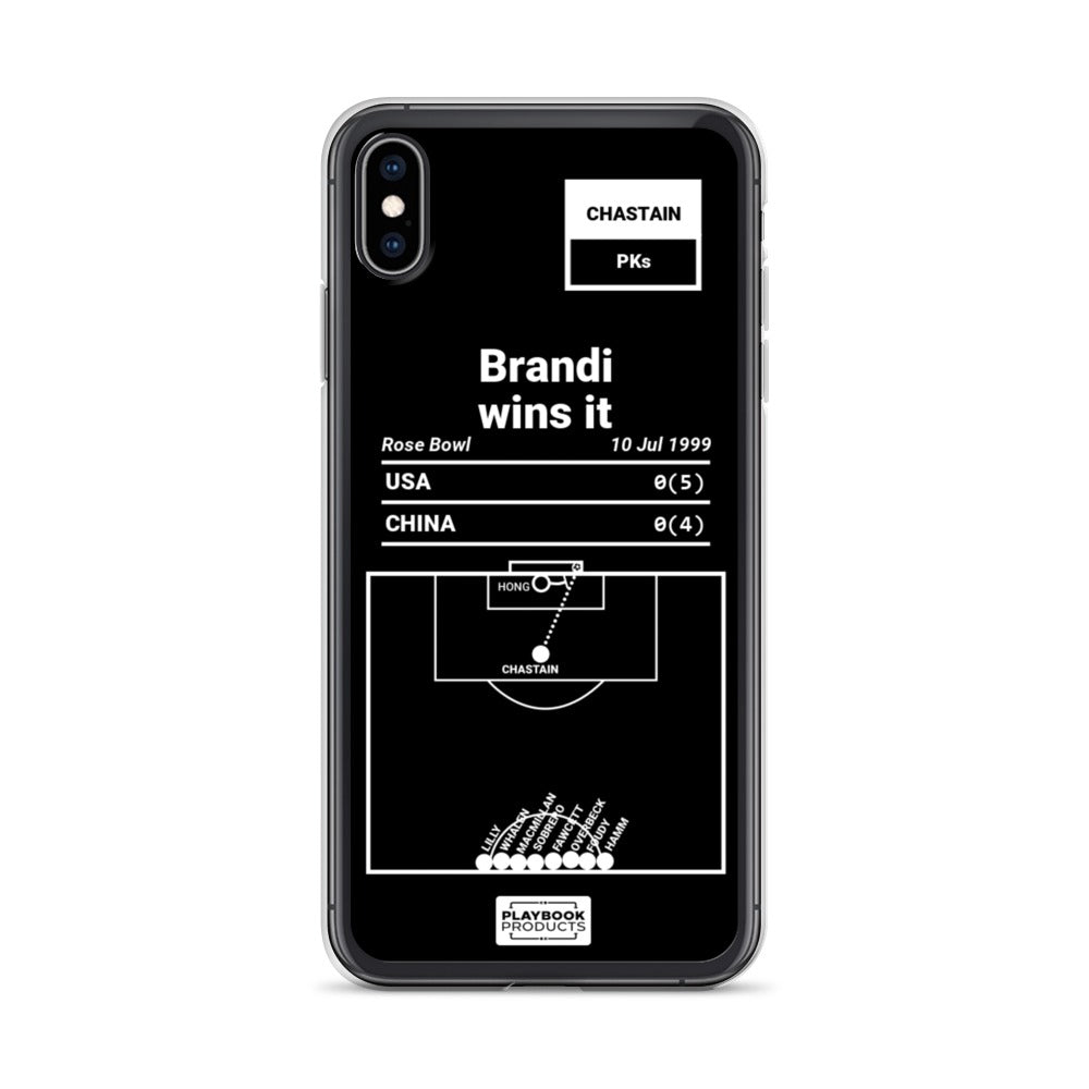 USWNT Greatest Goals iPhone Case: Brandi wins it (1999)