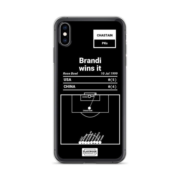 USWNT Greatest Goals iPhone Case: Brandi wins it (1999)
