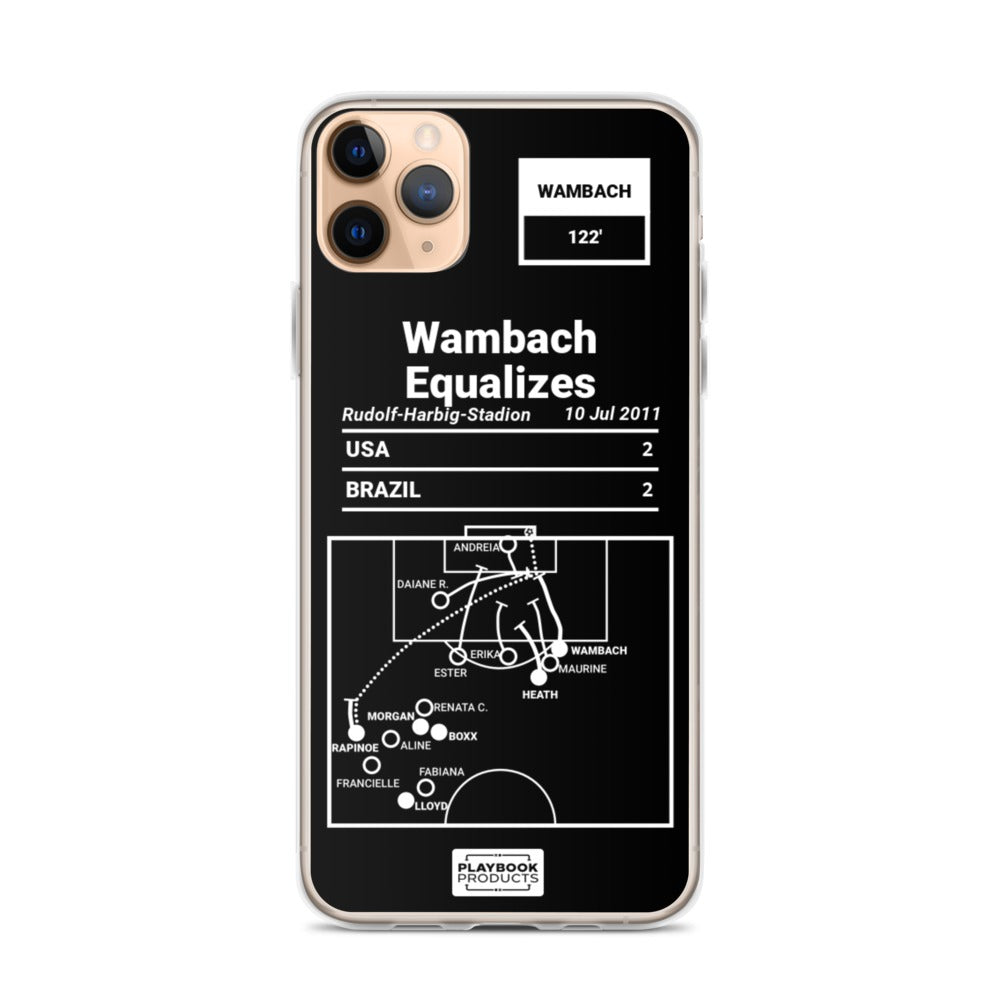 USWNT Greatest Goals iPhone Case: Wambach Equalizes (2011)