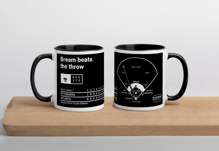 Atlanta Braves Greatest Plays Mug: Bream beats the throw (1992)