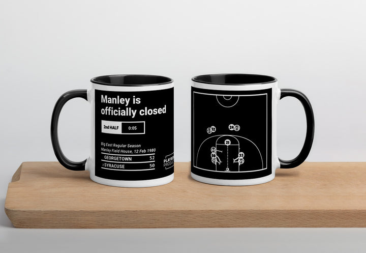Greatest Georgetown Basketball Plays Mug: Manley is officially closed (1980)