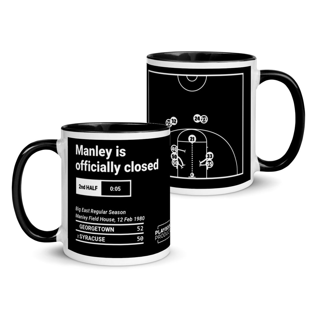 Greatest Georgetown Basketball Plays Mug: Manley is officially closed (1980)