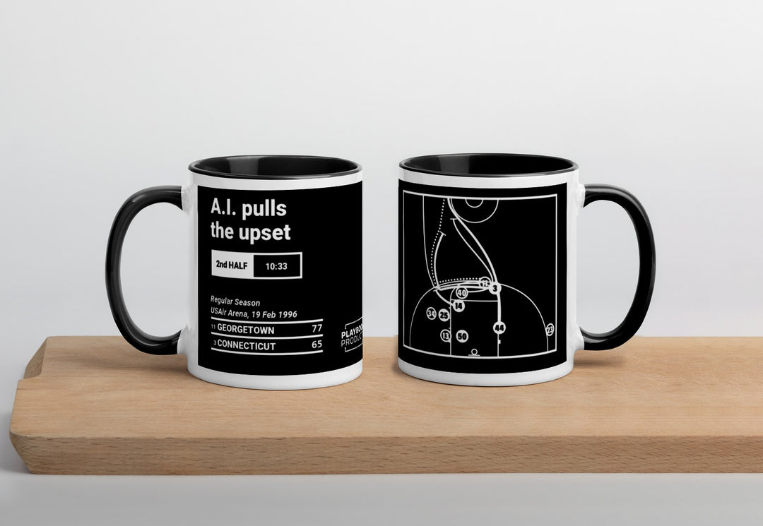 Greatest Georgetown Basketball Plays Mug: A.I. pulls the upset (1996)