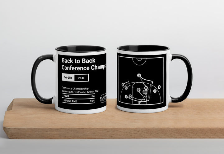 Maryland Basketball Women's Greatest Plays Mug: Back to Back Conference Champs (2021)