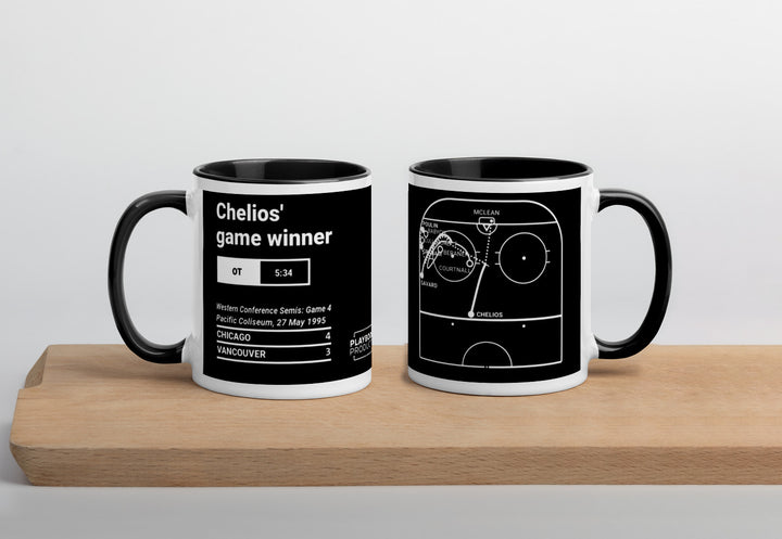 Chicago Blackhawks Greatest Goals Mug: Chelios' game winner (1995)