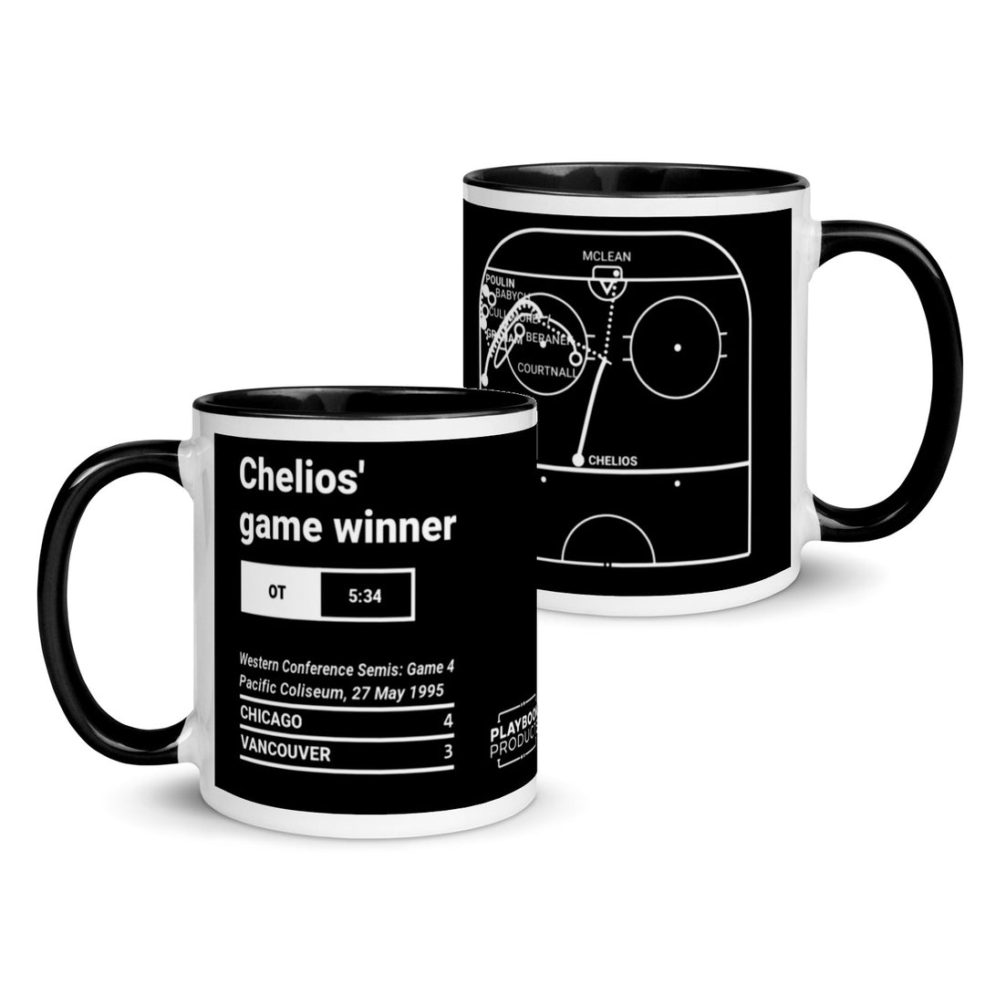 Chicago Blackhawks Greatest Goals Mug: Chelios' game winner (1995)