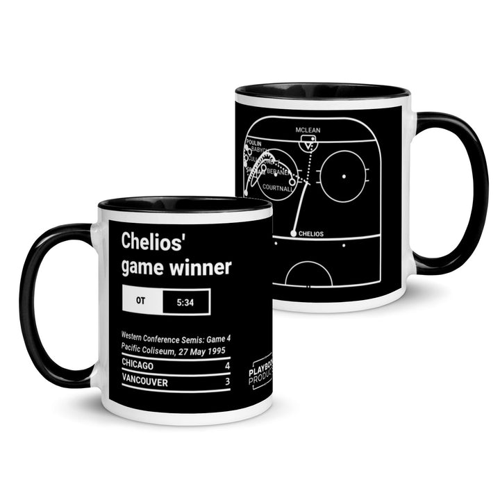 Chicago Blackhawks Greatest Goals Mug: Chelios' game winner (1995)