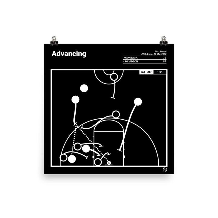 Davidson Basketball Greatest Plays Poster: Advancing (2008)