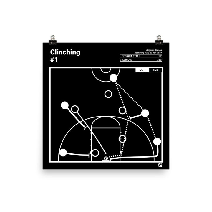 Illinois Basketball Greatest Plays Poster: Clinching #1 (1989)