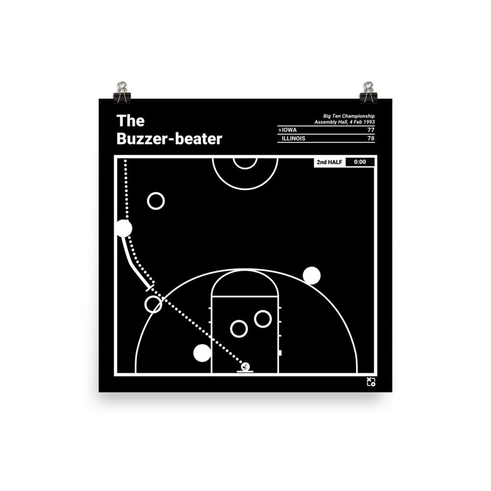 Illinois Basketball Greatest Plays Poster: The Buzzer-beater (1993)