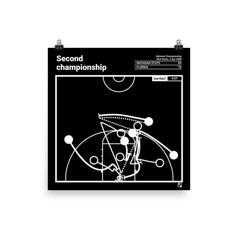 Michigan State Basketball Greatest Plays Poster: Second championship (2000)