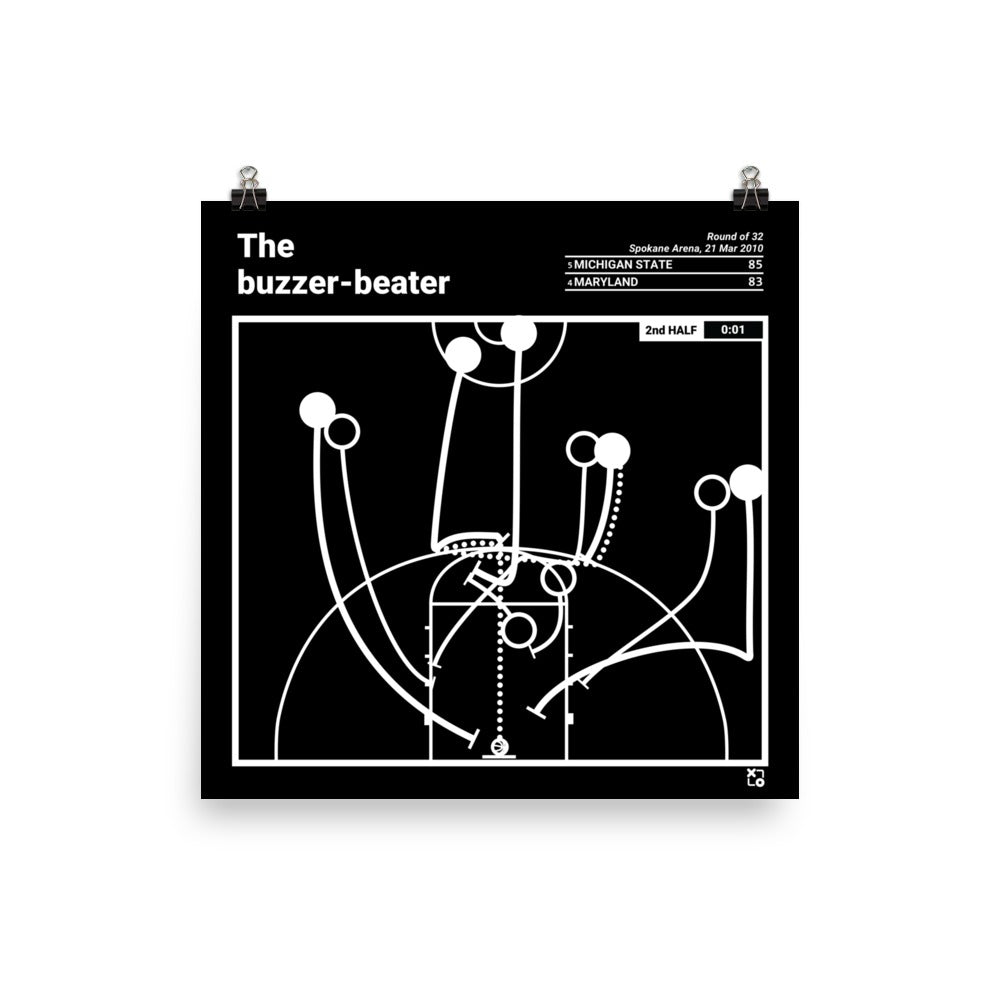 Michigan State Basketball Greatest Plays Poster: The buzzer-beater (2010)