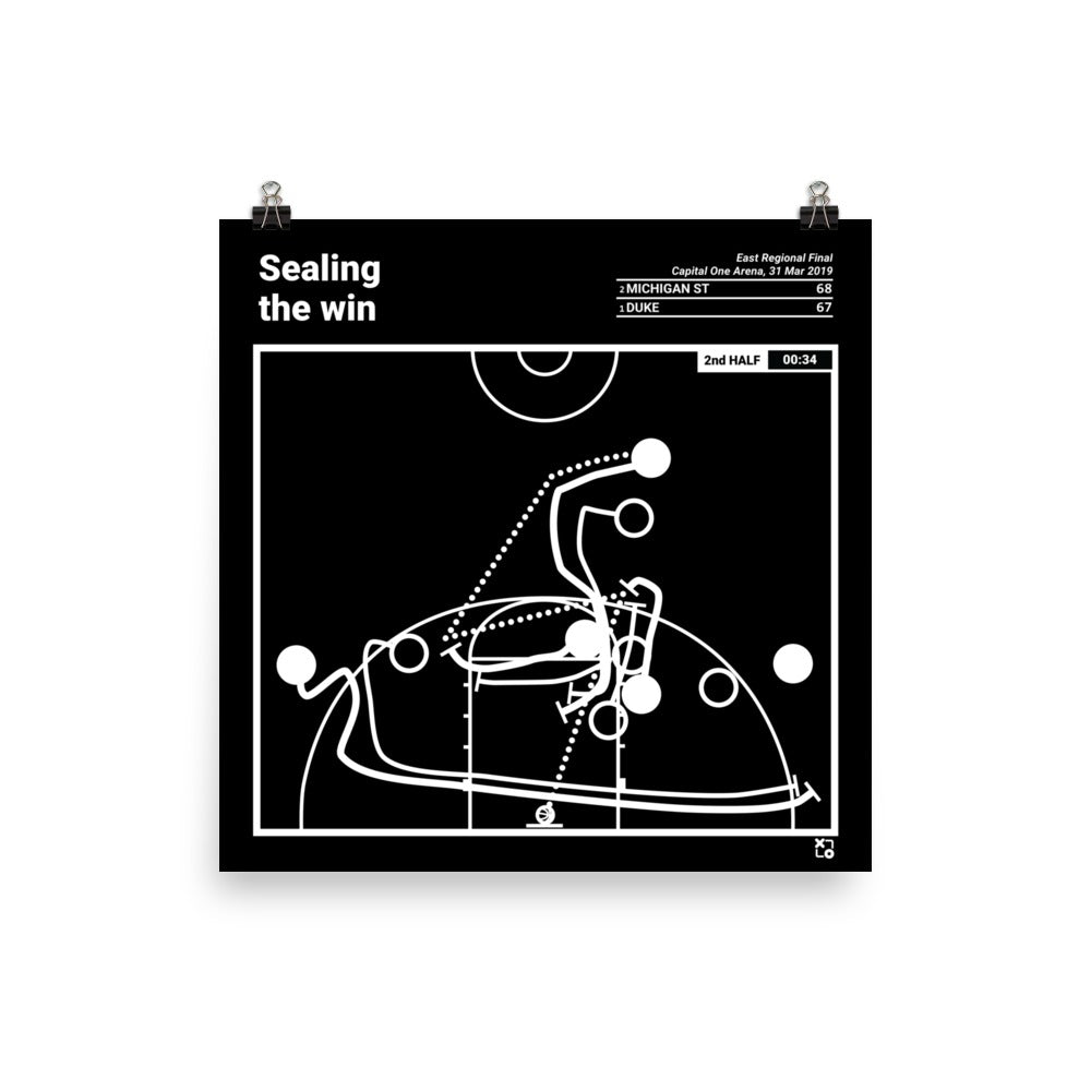 Michigan State Basketball Greatest Plays Poster: Sealing the win (2019)